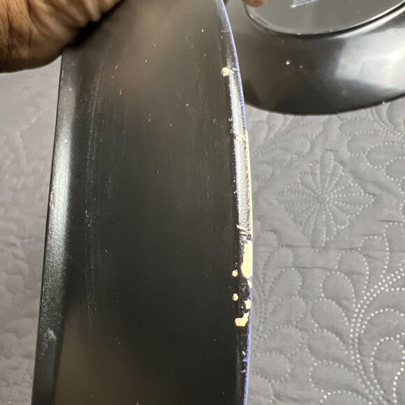 Unique 2pc Brother Sister Design Studio 10” Blue Cobalt Design Plate 2006 USED - Picture 5 of 7